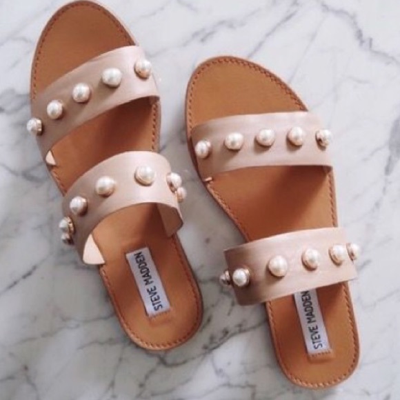 steve madden sandals with pearls